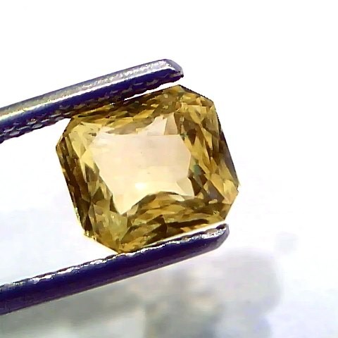 2.03 Ct GII Certified Unheated Untreated Natural Ceylon Yellow Sapphire AAA