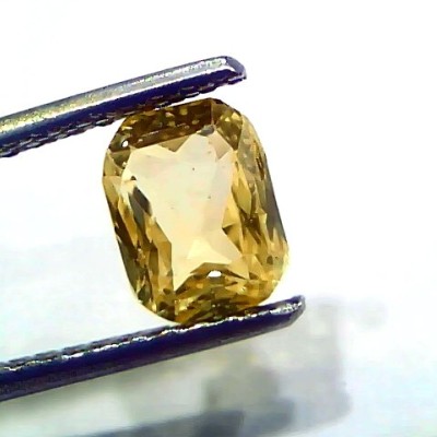 2.03 Ct GII Certified Unheated Untreated Natural Ceylon Yellow Sapphire AAA