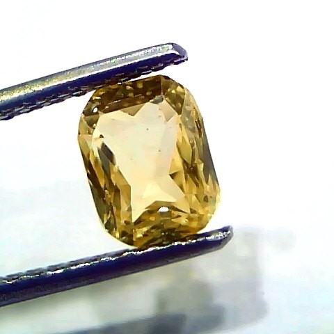 2.03 Ct GII Certified Unheated Untreated Natural Ceylon Yellow Sapphire AAA