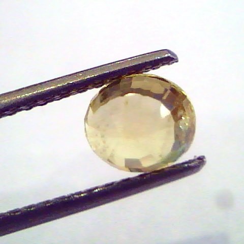 2.05 Ct 3.4 ratti Unheated Untreated Natural Ceylon Yellow Sapphire