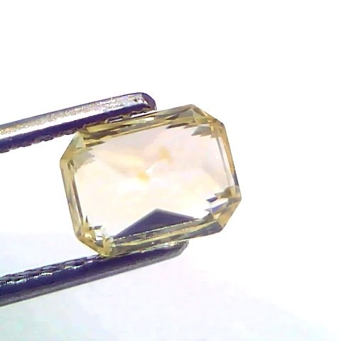 2.04 Ct Certified Unheated Untreated Natural Ceylon Yellow Sapphire Gems