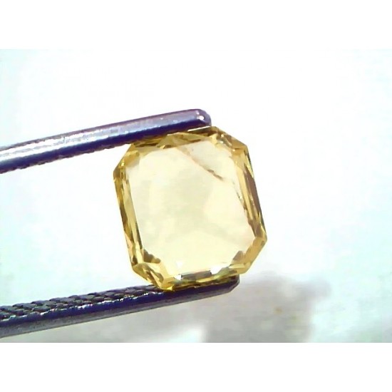 2.03 Ct IGI Certified Unheated Untreated Natural Ceylon Yellow Sapphire