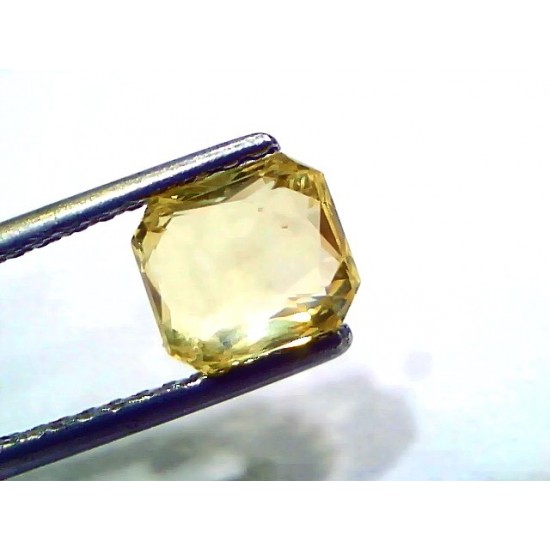 2.03 Ct GII Certified Unheated Untreated Natural Ceylon Yellow Sapphire AAA