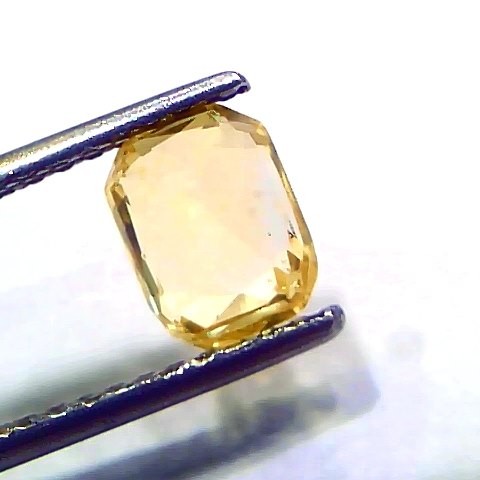 2.03 Ct GII Certified Unheated Untreated Natural Ceylon Yellow Sapphire AAA