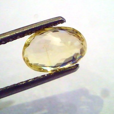 2.05 Ct Unheated Untreated Natural Ceylon Yellow Sapphire AAA