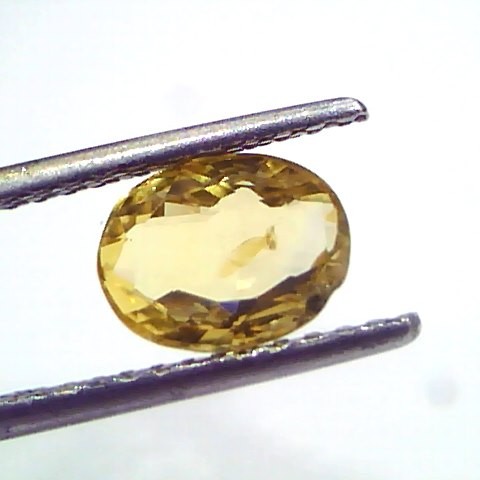 2.05 Ct Unheated Untreated Natural Ceylon Yellow Sapphire Pukhraj
