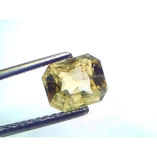 2.03 Ct Certified Unheated Untreated Natural Ceylon Yellow Sapphire Gems