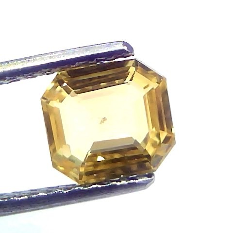 2.04 Ct GII Certified Unheated Untreated Natural Ceylon Yellow Sapphire AAA