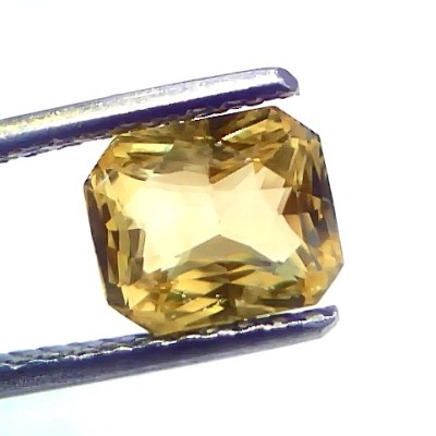 2.04 Ct GII Certified Unheated Untreated Natural Ceylon Yellow Sapphire AAA
