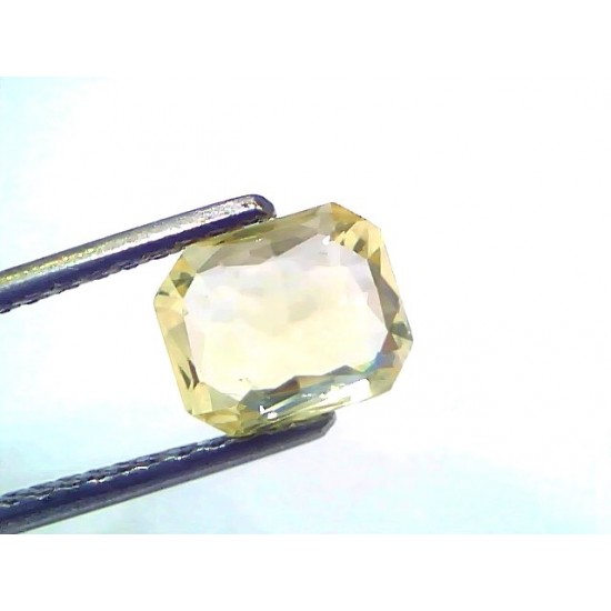 2.03 Ct Certified Unheated Untreated Natural Ceylon Yellow Sapphire Gems
