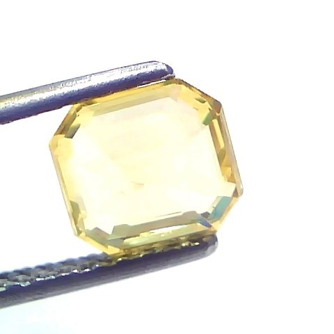 2.04 Ct GII Certified Unheated Untreated Natural Ceylon Yellow Sapphire AAA