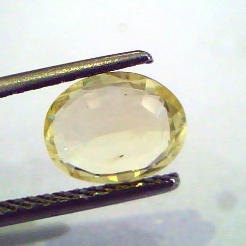 2.01 Ct Unheated Untreated Natural Ceylon Yellow Sapphire Pukhraj