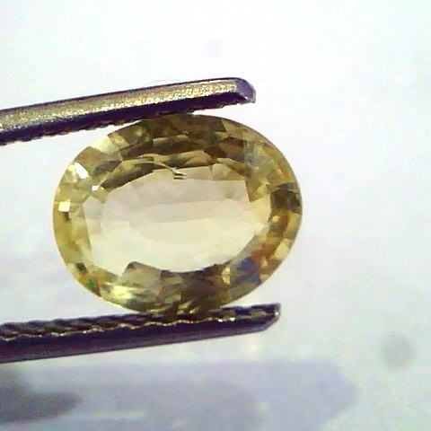 2.01 Ct Unheated Untreated Natural Ceylon Yellow Sapphire Pukhraj