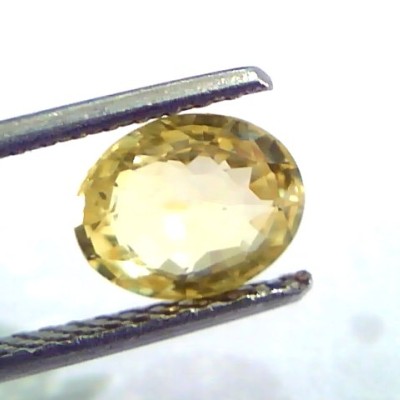 2.07 Ct Unheated Untreated Natural Ceylon Yellow Sapphire/Pukhraj