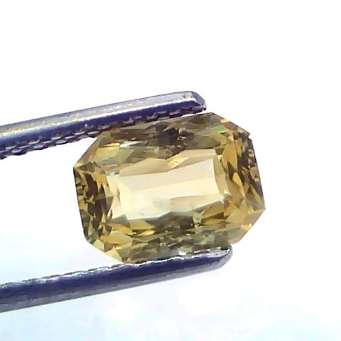 2.05 Ct Certified Unheated Untreated Natural Ceylon Yellow Sapphire Gems