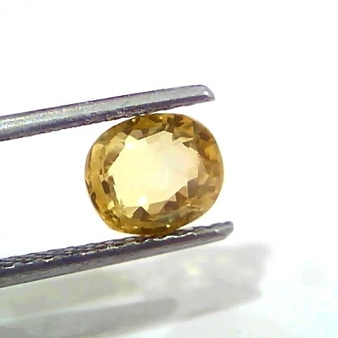 2.05 Ct Certified Unheated Untreated Natural Ceylon Yellow Sapphire Gems