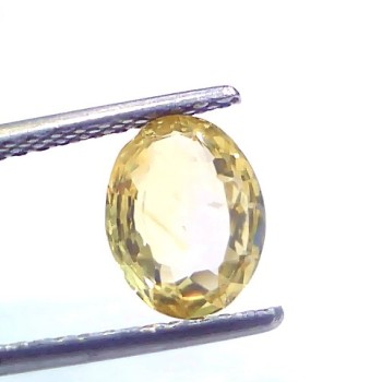 2.09 Ct Certified Unheated Untreated Natural Ceylon Yellow Sapphire