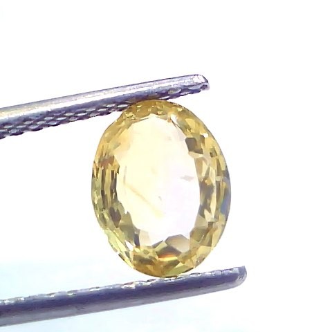 2.09 Ct Certified Unheated Untreated Natural Ceylon Yellow Sapphire