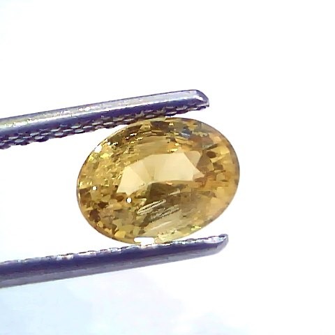 2.02 Ct Certified Unheated Untreated Natural Ceylon Yellow Sapphire