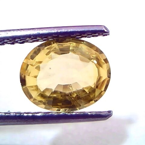2.05 Ct IGI Certified Unheated Untreated Natural Ceylon Yellow Sapphire
