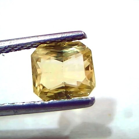 2.05 Ct IGI Certified Unheated Untreated Natural Ceylon Yellow Sapphire