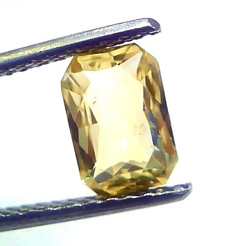 2.05 Ct GII Certified Unheated Untreated Natural Ceylon Yellow Sapphire AA