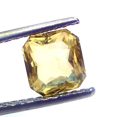 2.05 Ct GII Certified Unheated Untreated Natural Ceylon Yellow Sapphire AAA