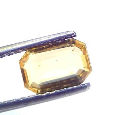 2.05 Ct GII Certified Unheated Untreated Natural Ceylon Yellow Sapphire AAA