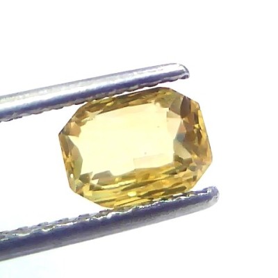 2.05 Ct GII Certified Unheated Untreated Natural Ceylon Yellow Sapphire AAA