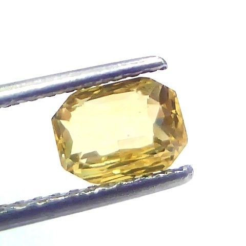 2.05 Ct GII Certified Unheated Untreated Natural Ceylon Yellow Sapphire AAA