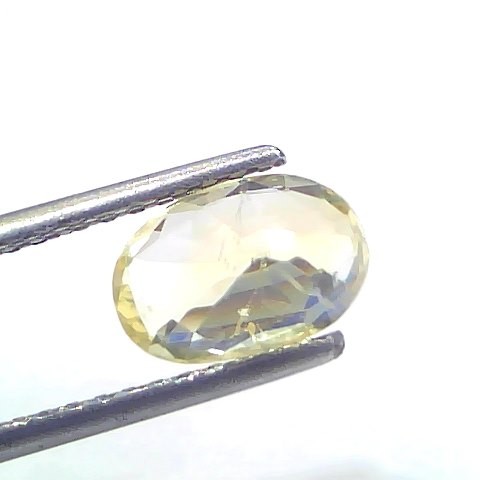 2.08 Ct Certified Unheated Untreated Natural Ceylon Yellow Sapphire