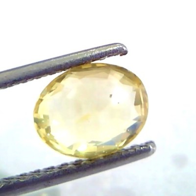 2.07 Ct Unheated Untreated Natural Ceylon Yellow Sapphire/Pukhraj