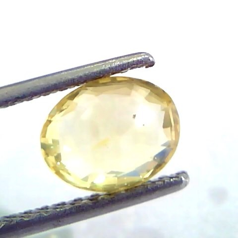 2.07 Ct Unheated Untreated Natural Ceylon Yellow Sapphire/Pukhraj