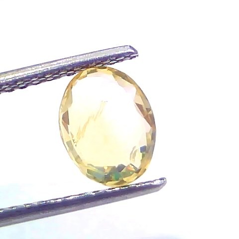 2.09 Ct Certified Unheated Untreated Natural Ceylon Yellow Sapphire