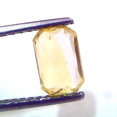 2.05 Ct IGI Certified Unheated Untreated Natural Ceylon Yellow Sapphire