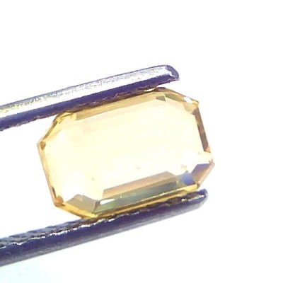 2.05 Ct GII Certified Unheated Untreated Natural Ceylon Yellow Sapphire AAA