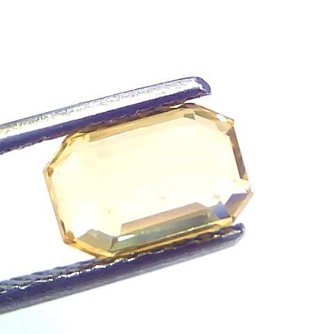 2.05 Ct GII Certified Unheated Untreated Natural Ceylon Yellow Sapphire AAA