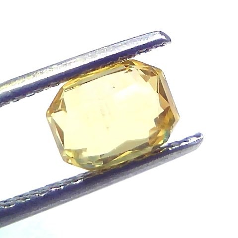 2.05 Ct GII Certified Unheated Untreated Natural Ceylon Yellow Sapphire AAA