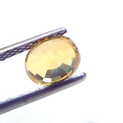 2.04 Ct Certified Untreated Natural Ceylon Yellow Sapphire Gemstone