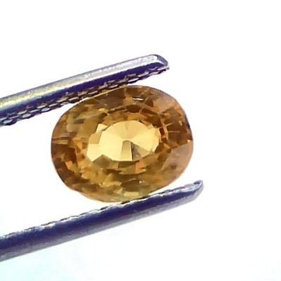 2.04 Ct Certified Untreated Natural Ceylon Yellow Sapphire Gemstone