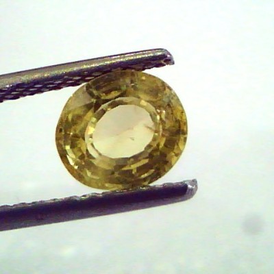 2.05 Ct 3.4 ratti Unheated Untreated Natural Ceylon Yellow Sapphire