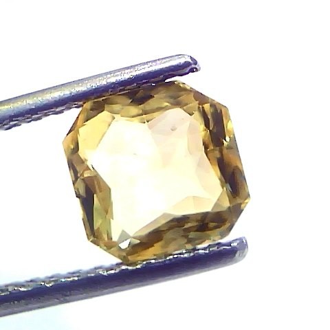 2.06 Ct GII Certified Unheated Untreated Natural Ceylon Yellow Sapphire AA