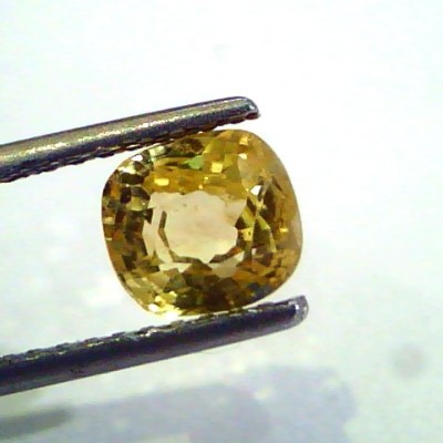 2.06 Ct Unheated Untreated Natural Ceylon Yellow Sapphire AAA