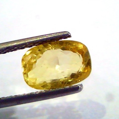 2.06 Ct Unheated Untreated Natural Ceylon Deep Yellow Sapphire