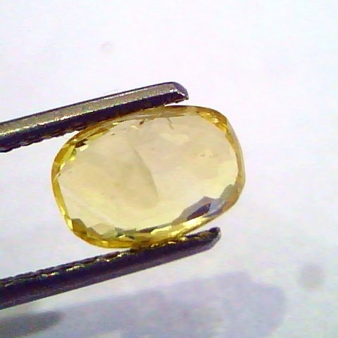 2.06 Ct Unheated Untreated Natural Ceylon Deep Yellow Sapphire