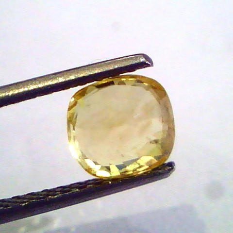 2.06 Ct Unheated Untreated Natural Ceylon Yellow Sapphire AAA