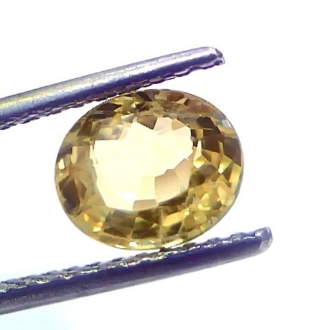 2.09 Ct Certified Unheated Untreated Natural Ceylon Yellow Sapphire AAA