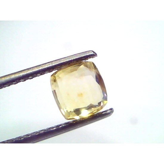2.06 Ct Unheated Untreated Natural Ceylon Yellow Sapphire Pukhraj