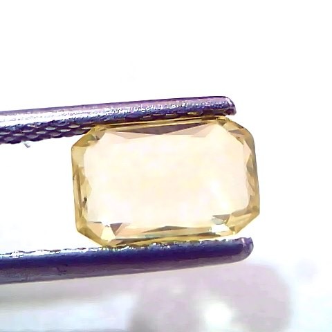 2.07 Ct IGI Certified Unheated Untreated Natural Ceylon Yellow Sapphire