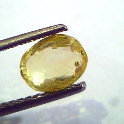 2.08 Ct Unheated Untreated Natural Ceylon Yellow Sapphire Pukhraj